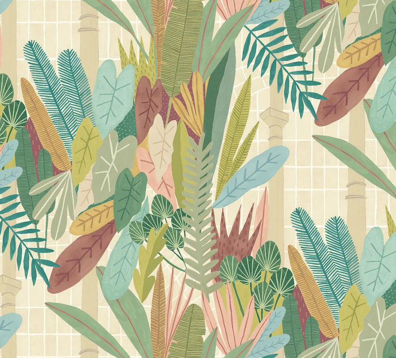 GHS50152W Glasshouse Forest & Chestnut Wallpaper by Ohpopsi