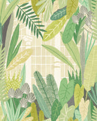 GHS50154W Glasshouse Sage & Chartreuse Wallpaper by Ohpopsi