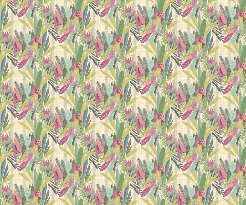 GHS50155W Glasshouse Heather & Olive Wallpaper by Ohpopsi