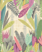 GHS50155W Glasshouse Heather & Olive Wallpaper by Ohpopsi