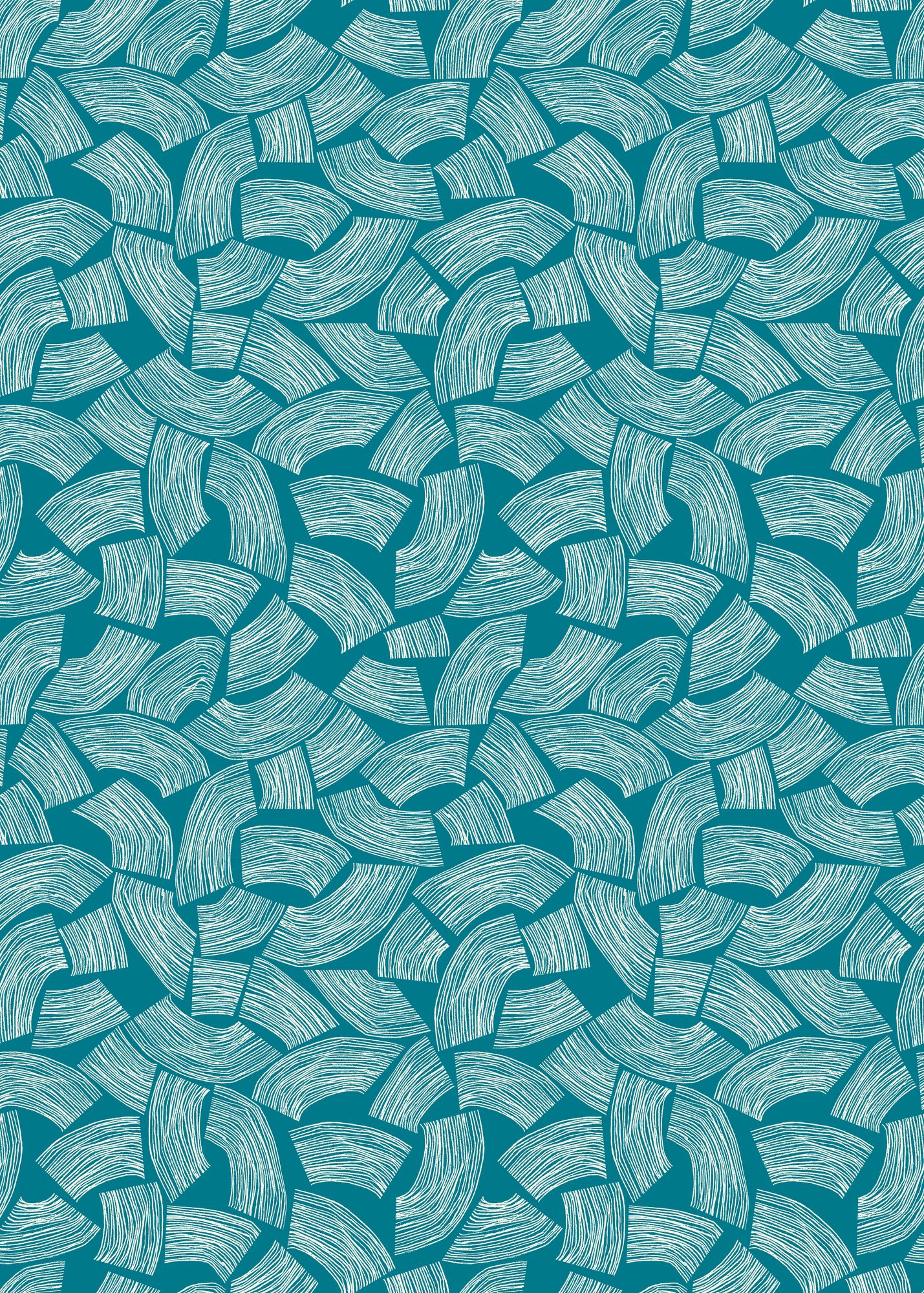 GHS50163W Elements Teal Wallpaper by Ohpopsi