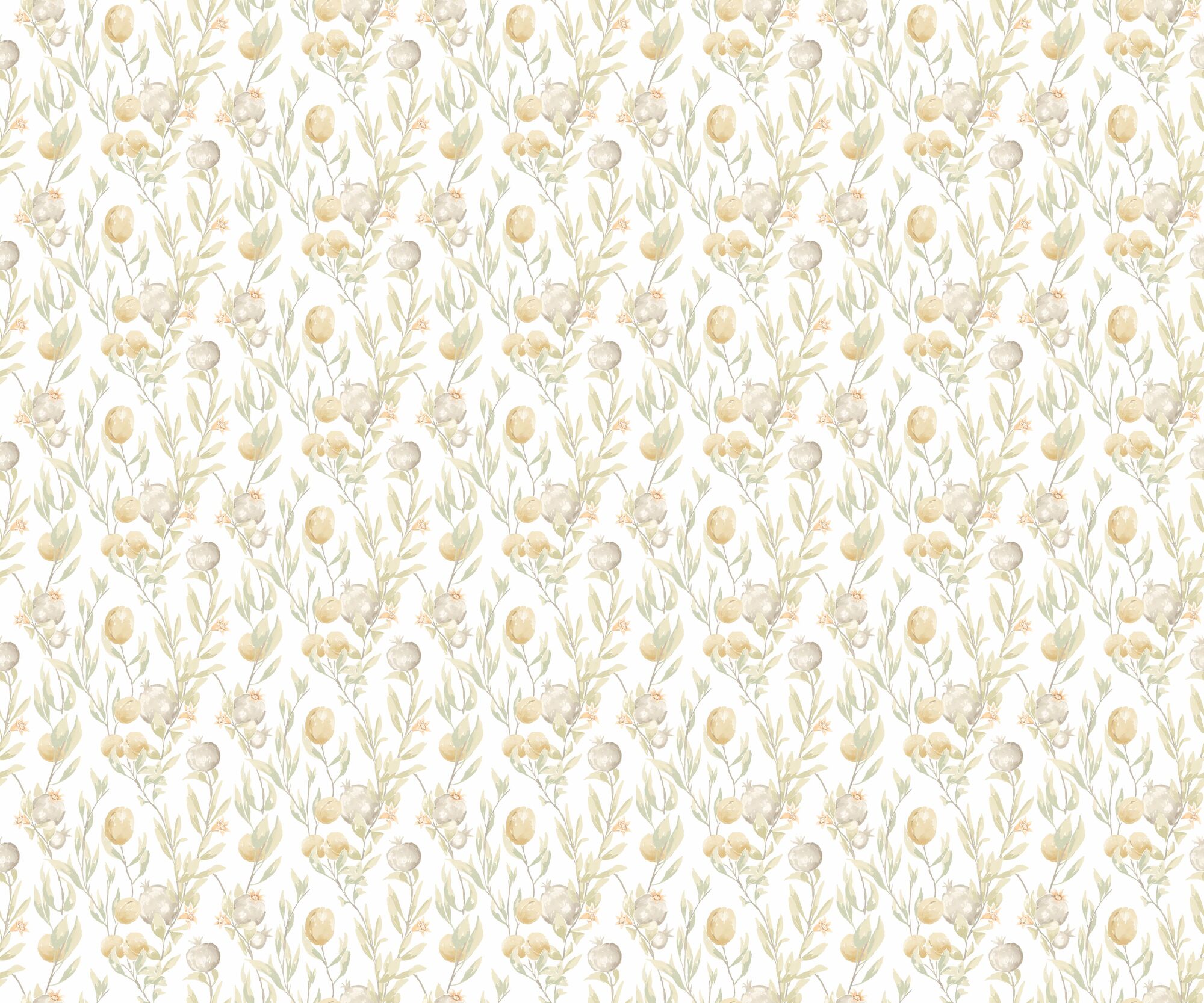 LBK50101W Pomegranate Trail Linen Mix Wallpaper by Ohpopsi
