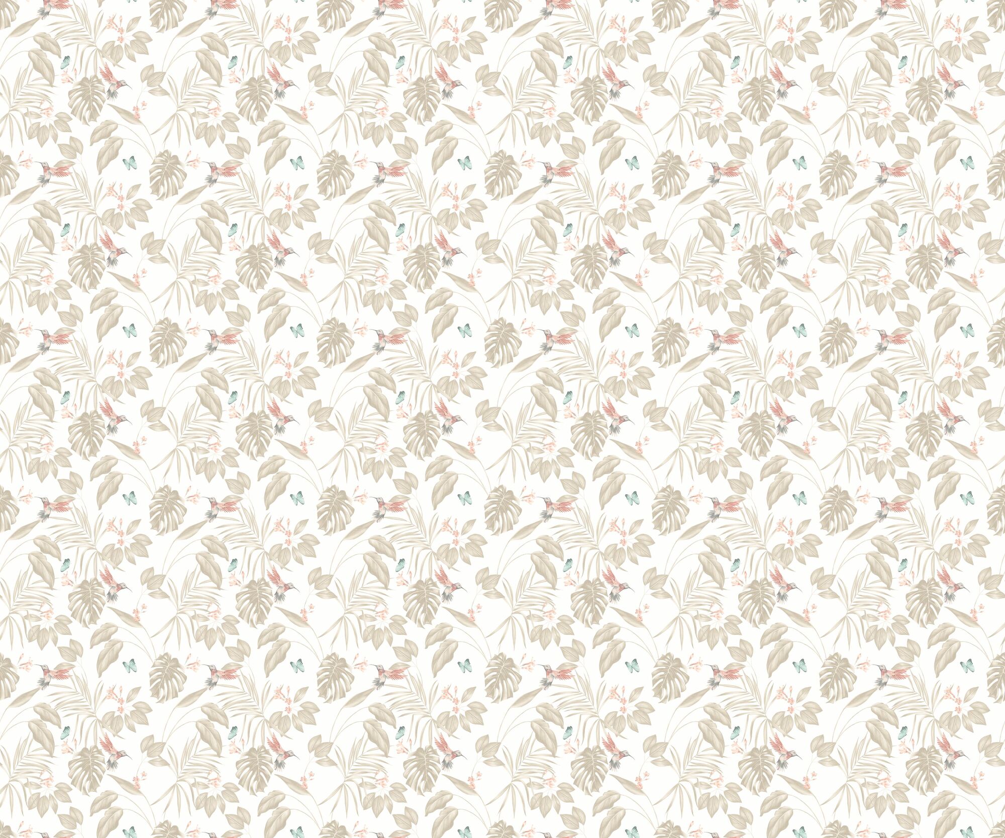 LBK50104W Hummingbird Oyster Wallpaper by Ohpopsi