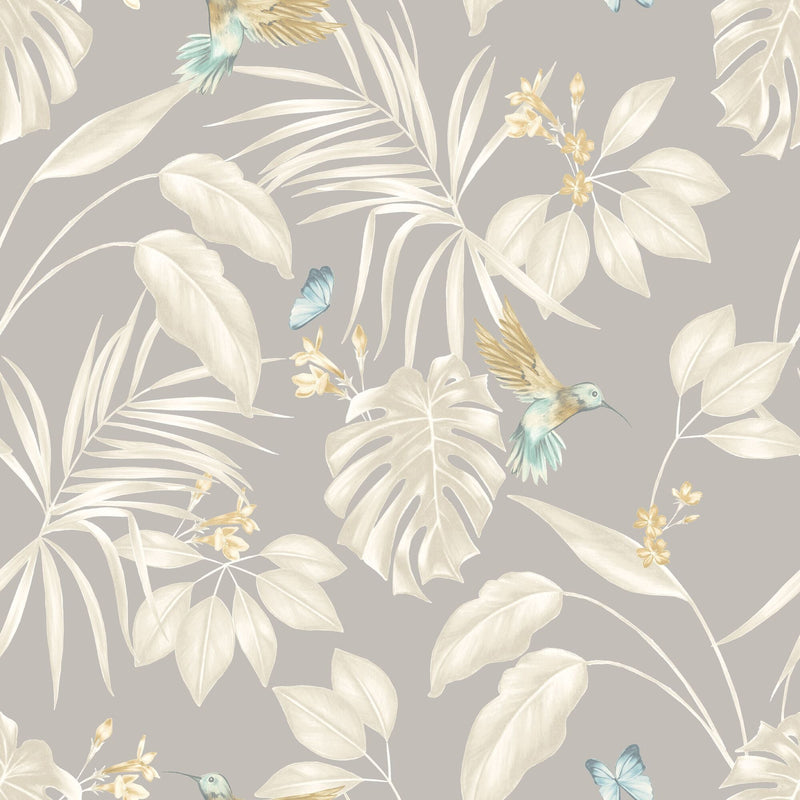 LBK50112W Hummingbird Flint Wallpaper by Ohpopsi