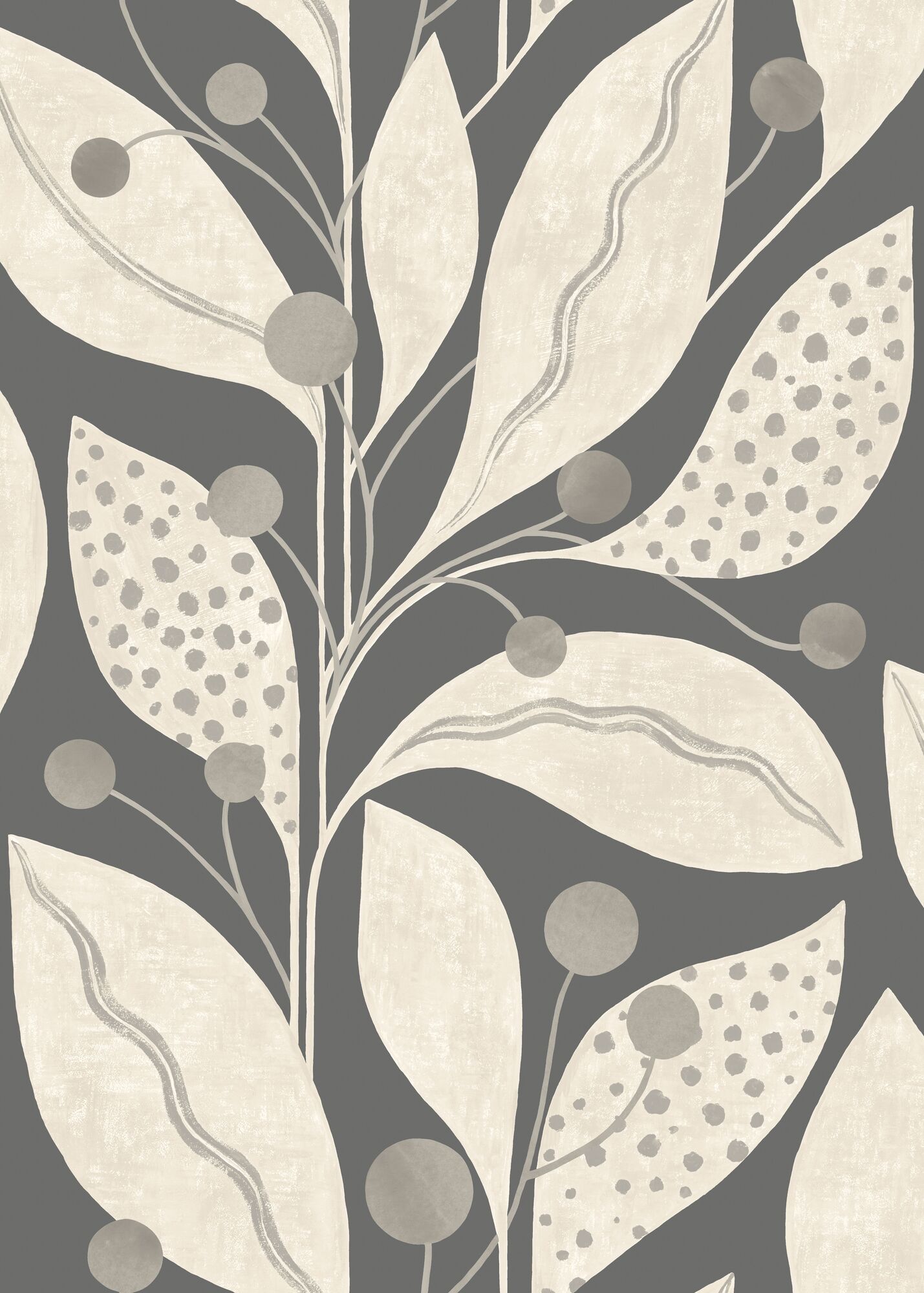 LBK50119W Berry Dot Carbon Wallpaper by Ohpopsi