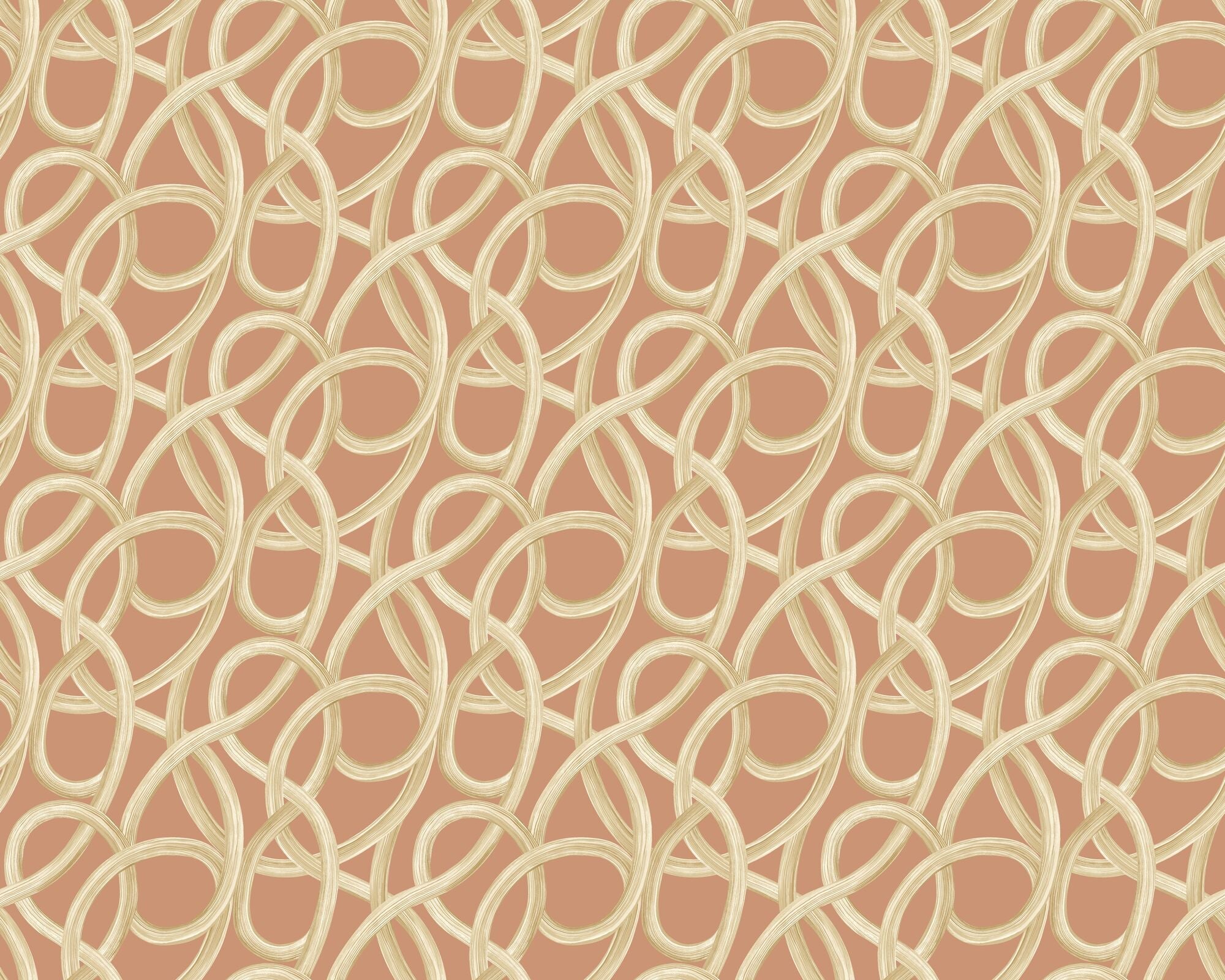 LBK50131W Twisted Geo Ginger Wallpaper by Ohpopsi
