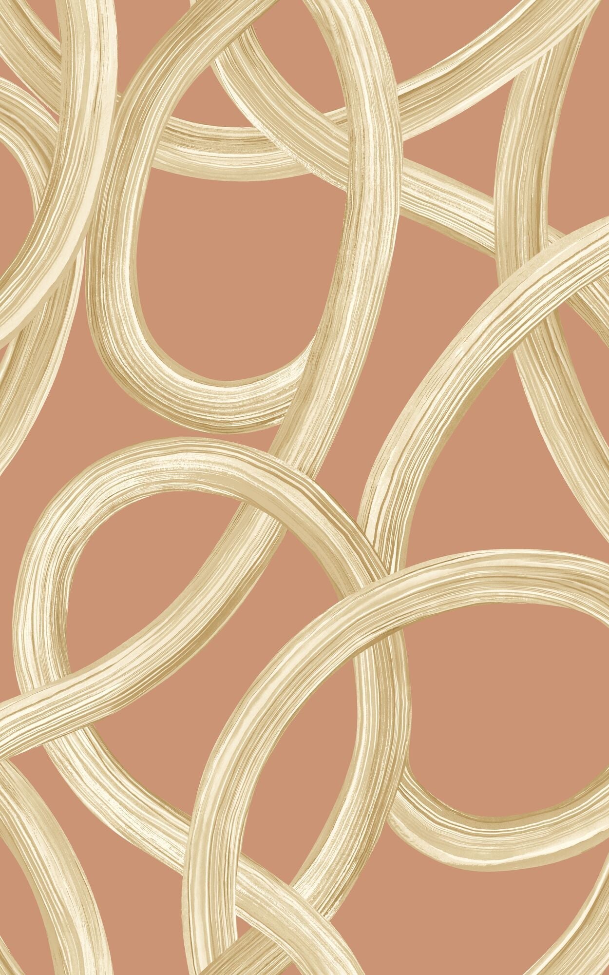 LBK50131W Twisted Geo Ginger Wallpaper by Ohpopsi