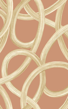 LBK50131W Twisted Geo Ginger Wallpaper by Ohpopsi