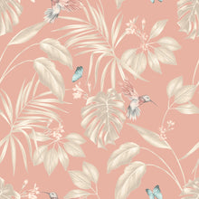 LBK50136W Hummingbird Rosewood Wallpaper by Ohpopsi