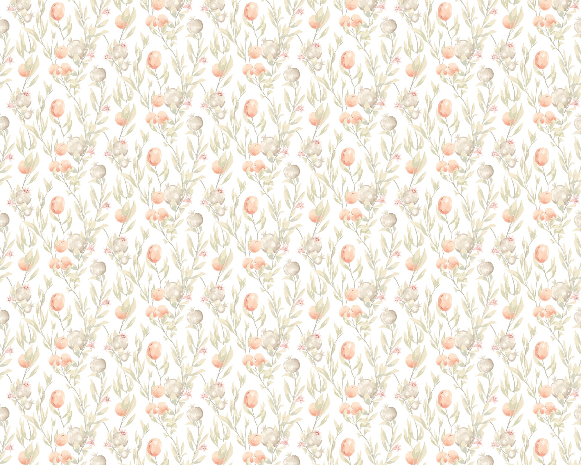 LBK50137W Pomegranate Trail Blossom Wallpaper by Ohpopsi