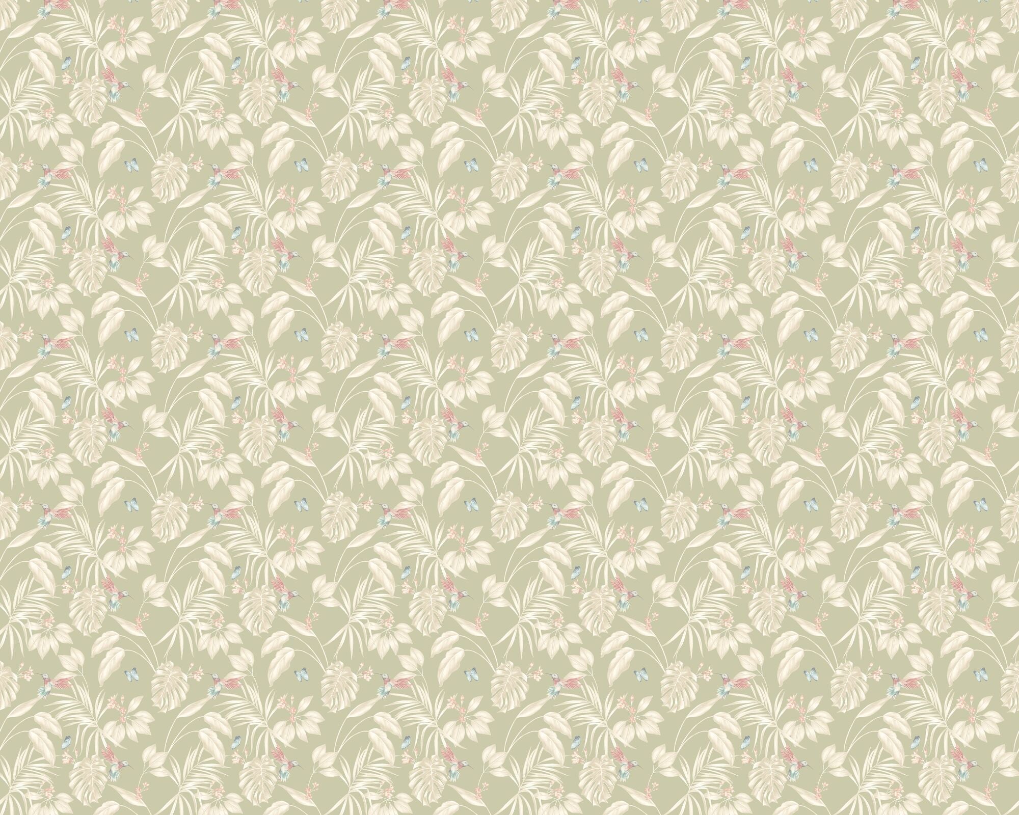 LBK50138W Hummingbird Sage Wallpaper by Ohpopsi