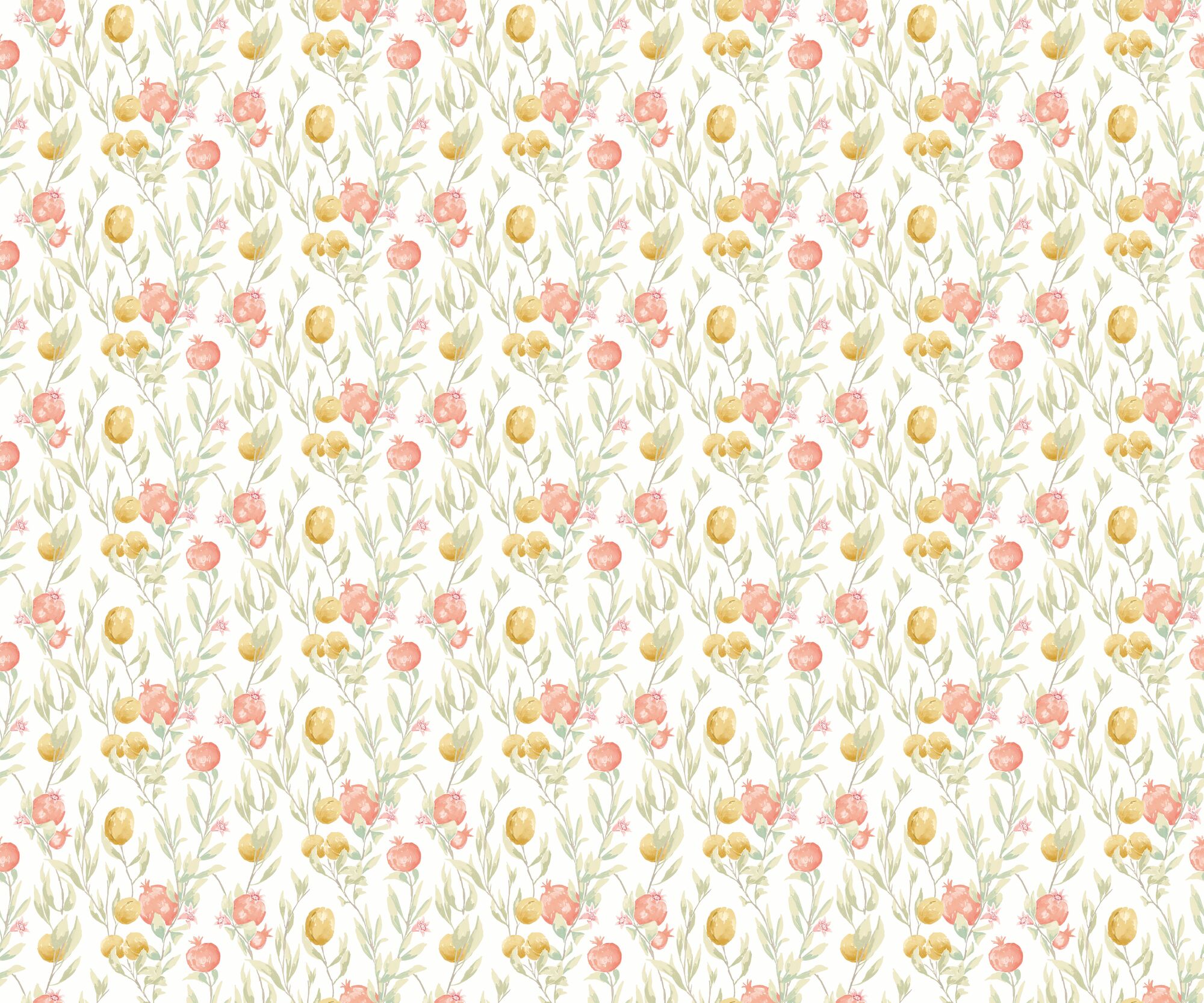 LBK50140W Pomegranate Trail Olive Wallpaper by Ohpopsi