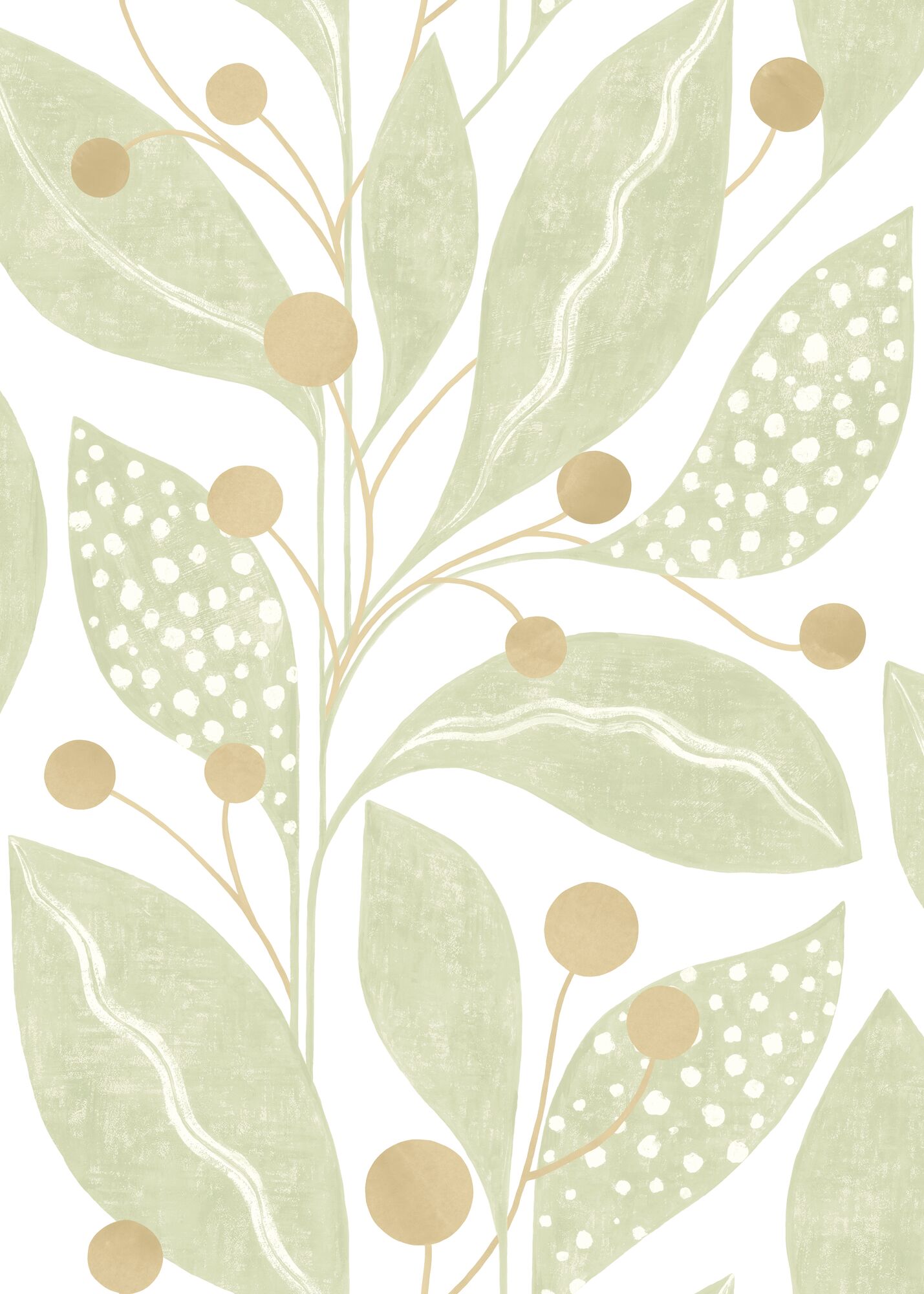 LBK50141W Berry Dot Artichoke Wallpaper by Ohpopsi