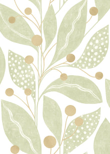 LBK50141W Berry Dot Artichoke Wallpaper by Ohpopsi