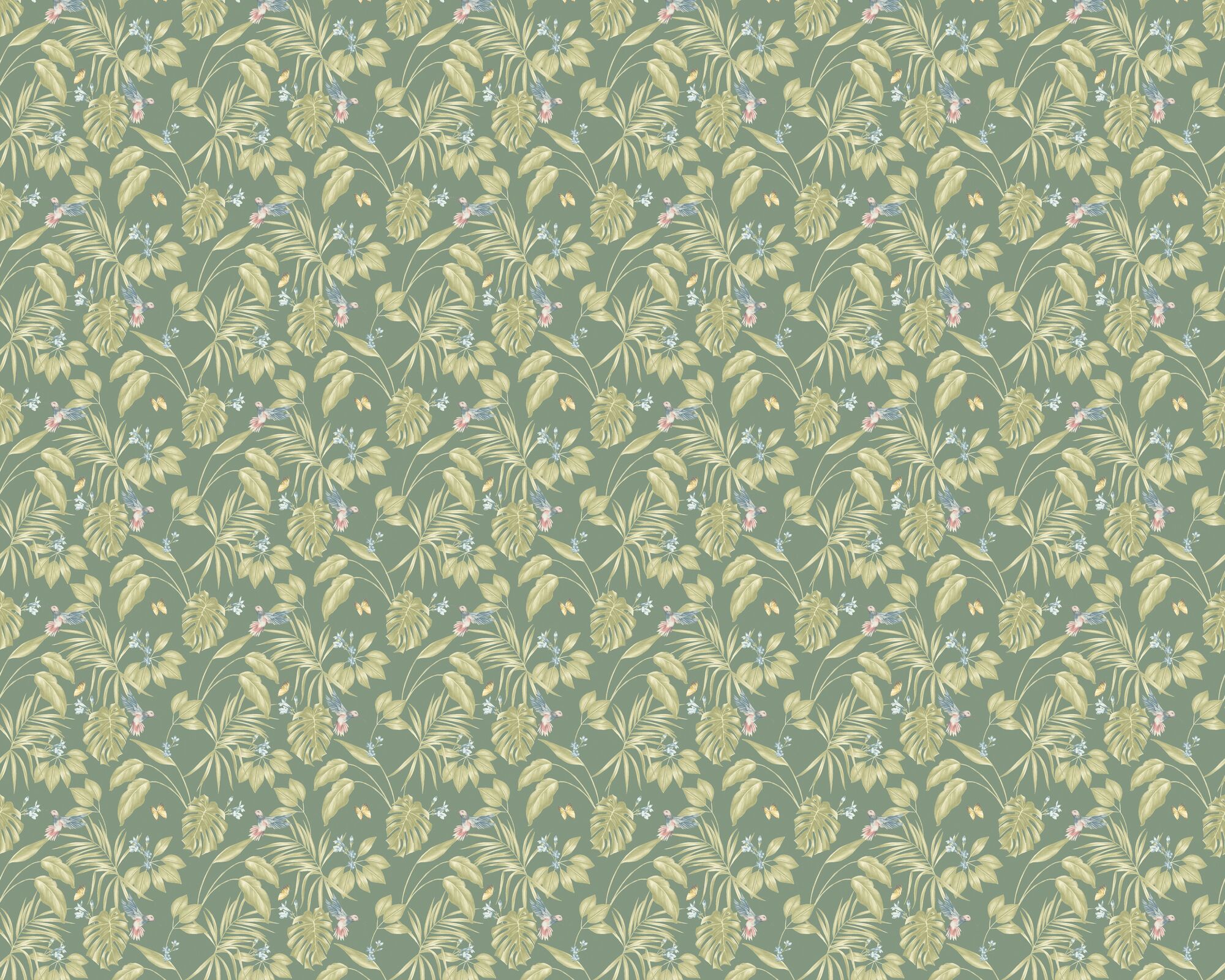 LBK50147W Hummingbird Forest Wallpaper by Ohpopsi