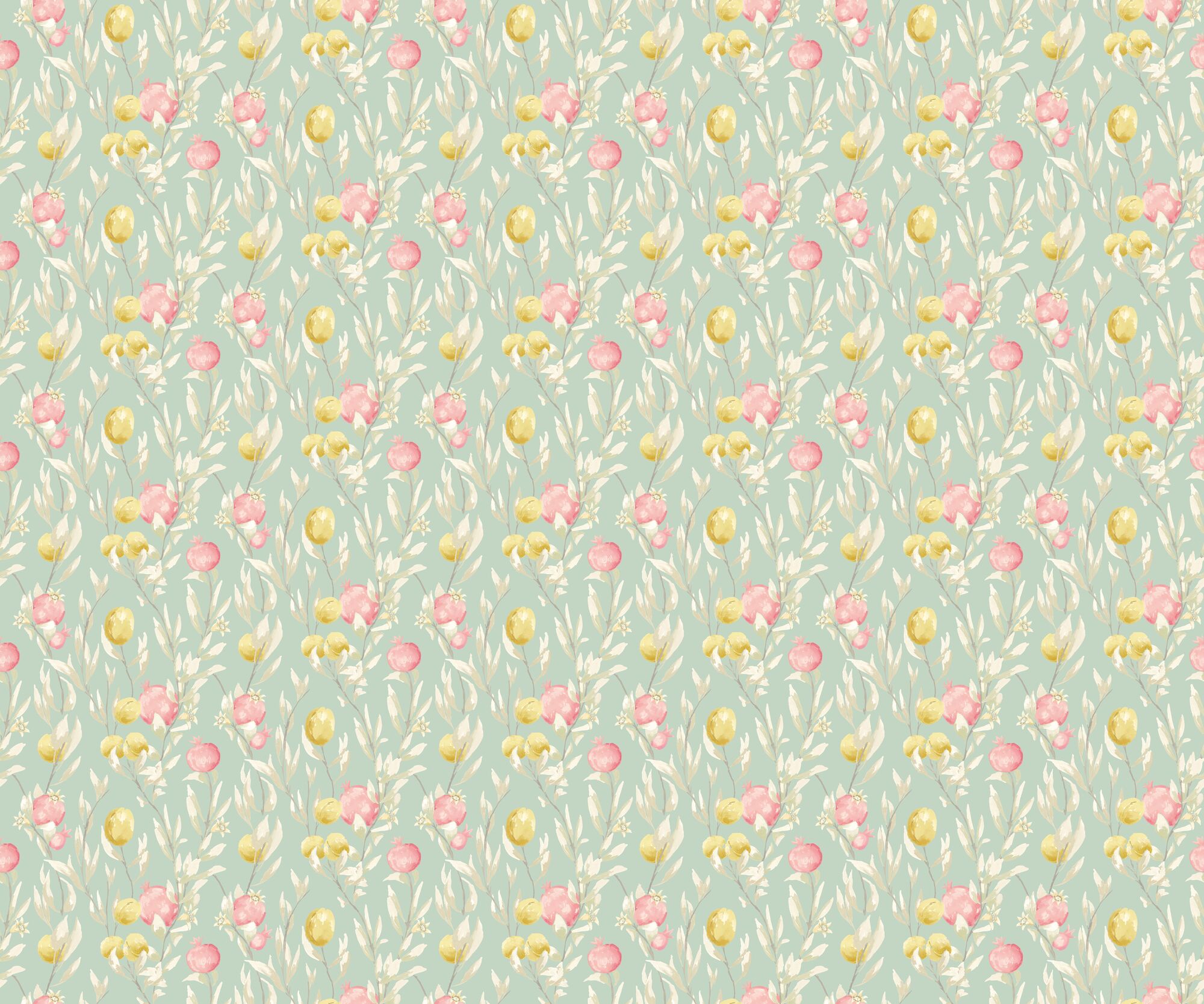 LBK50150W Pomegranate Trail Seafoam Wallpaper by Ohpopsi
