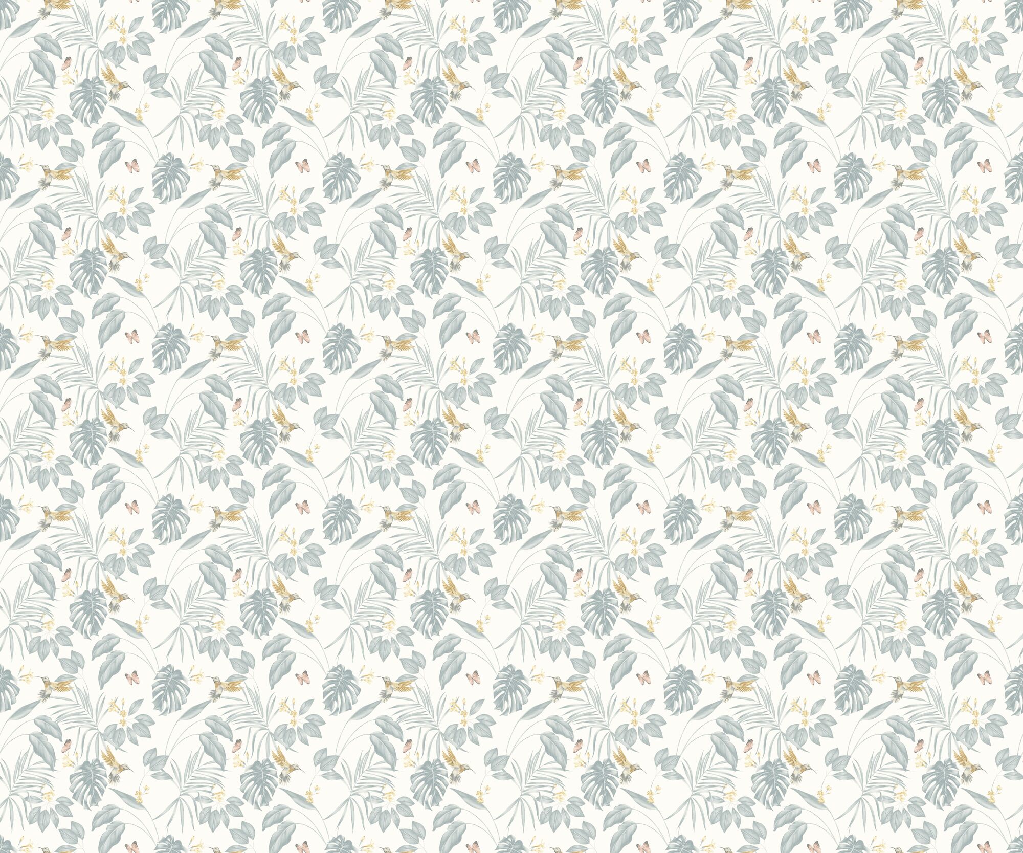 LBK50160W Hummingbird Wedgewood Wallpaper by Ohpopsi