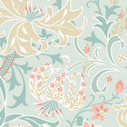 MUR375L Trailing Lily Duck Egg Blue Mural Large by Origin Murals