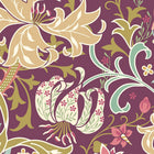 MUR377M Trailing Lily Aubergine Mural Medium by Origin Murals
