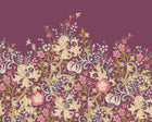MUR377M Trailing Lily Aubergine Mural Medium by Origin Murals