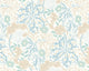 Trailing Seaweed Garden Blue And Linen Mural (Medium) by Origin Murals