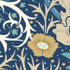 MUR388L Trailing Seaweed Garden Ink And Petrol Mural Large by Origin Murals
