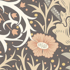 MUR389L Trailing Seaweed Garden Charcoal Mural Large by Origin Murals
