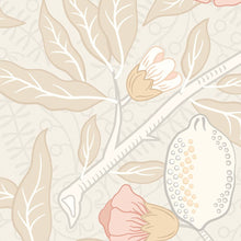 MUR390L Fruit And Foliage Soft Linen Mural Large by Origin Murals