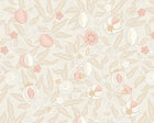 MUR390M Fruit And Foliage Soft Linen Mural Medium by Origin Murals