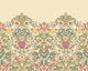 Birds, Fruit And Foliage Gold And Olive Mural (Medium) by Origin Murals