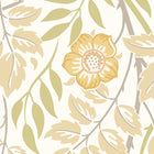 MUR401M Cascading Rosehip Gold And Olive Mural Medium by Origin Murals
