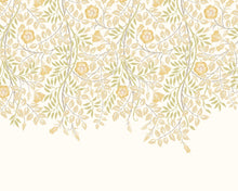 MUR401L Cascading Rosehip Gold And Olive Mural Large by Origin Murals