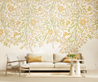 MUR401M Cascading Rosehip Gold And Olive Mural Medium by Origin Murals