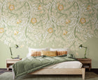MUR402L Cascading Rosehip Sage Green Mural Large by Origin Murals