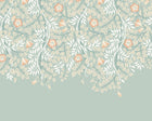 MUR403L Cascading Rosehip Seafoam And Apricot Mural Large by Origin Murals