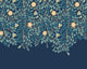Cascading Rosehip Indigo And Teal Mural (Large) by Origin Murals