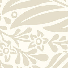 MUR405M Trailing Ferns Stone And Linen Mural Medium by Origin Murals
