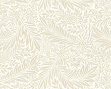 MUR405M Trailing Ferns Stone And Linen Mural Medium by Origin Murals
