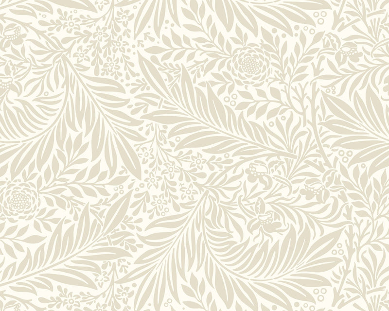 MUR405M Trailing Ferns Stone And Linen Mural Medium by Origin Murals