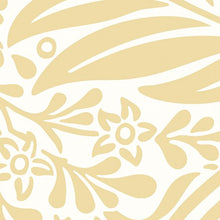 MUR406M Trailing Ferns Soft Gold Mural Medium by Origin Murals