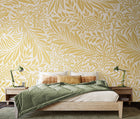 MUR406L Trailing Ferns Soft Gold Mural Large by Origin Murals