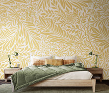 MUR406L Trailing Ferns Soft Gold Mural Large by Origin Murals
