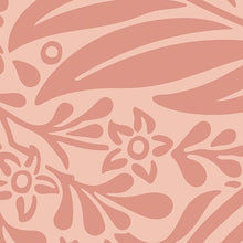 MUR409M Trailing Ferns Warm Coral Mural Medium by Origin Murals