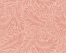 MUR409M Trailing Ferns Warm Coral Mural Medium by Origin Murals