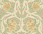 MUR411L Flower Circle Olive And Coral Mural Large by Origin Murals
