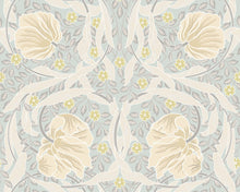 MUR413L Flower Circle Duck Egg And Linen Mural Large by Origin Murals