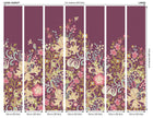 MUR377L Trailing Lily Aubergine Mural Large by Origin Murals