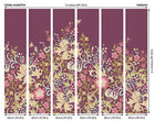 MUR377M Trailing Lily Aubergine Mural Medium by Origin Murals