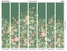 MUR378L Trailing Lily Forest Green Mural Large by Origin Murals