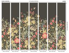 MUR379L Trailing Lily Midnight Mural Large by Origin Murals